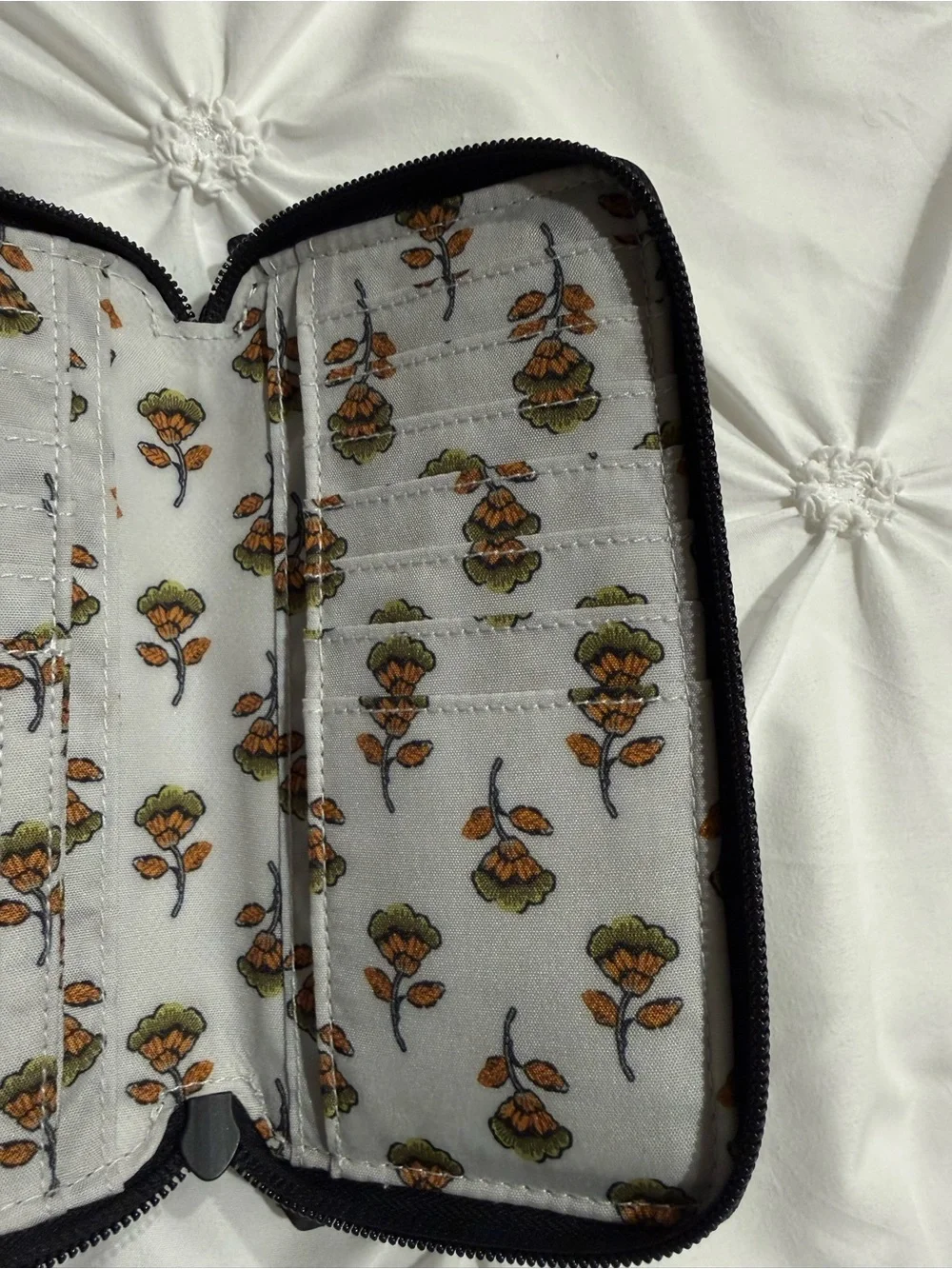 Vera Bradley Black Quilted Phone Wristlet Case
